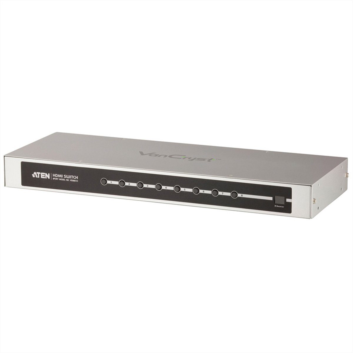 Aten VS0801H HDMI-A/V-Switch Infrarot-Fernbedienung mit Video-Adapter 8 & Ports Audio- und