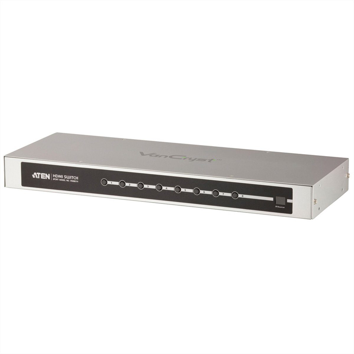 Infrarot-Fernbedienung & und Video-Adapter VS0801H Aten Audio- Ports HDMI-A/V-Switch mit 8