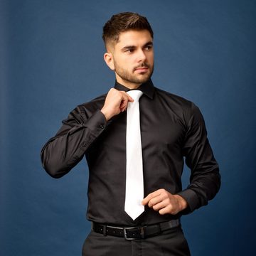 Ladeheid Krawatte Klassische Herren Krawatte glänzend Vielfältige Farben TMS-7 150cmx7cm (1-St)