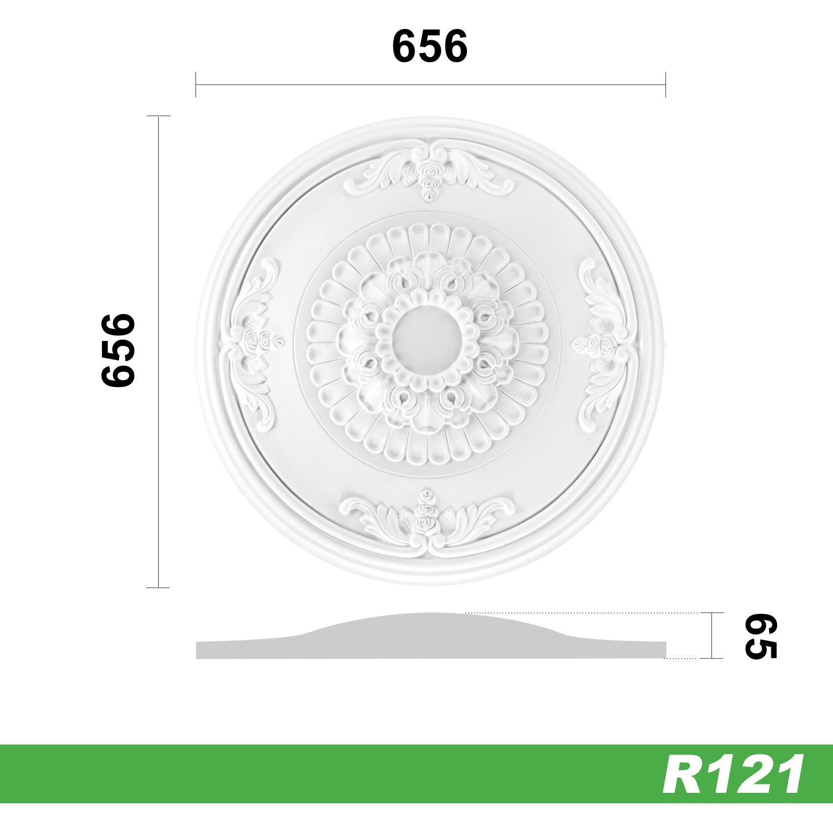 Grand Decor Wanddekoobjekt R121 (Stuckrosette aus günstig online kaufen