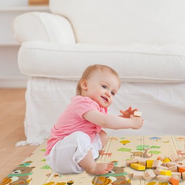 Baby Duno Spielmatte - Faltbar - mit Tasche - Krabbelmatte - BPA frei & Sicher für Ihr Kind (200x180cm), XXL Spielmatte - Wärmeisolierend