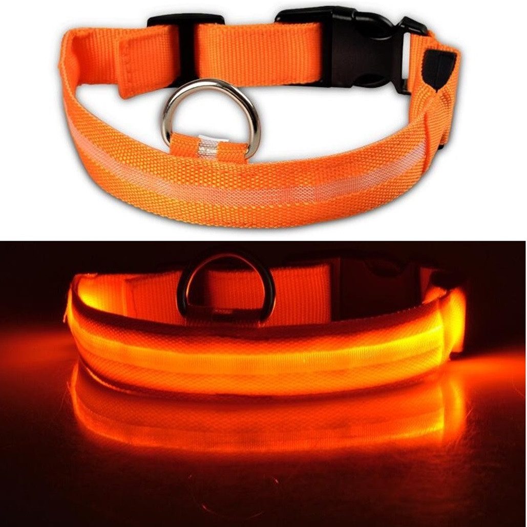 Hundehalsbandleuchte Hundehalsband Leuchthalsband Hund LED USB Aufladbar