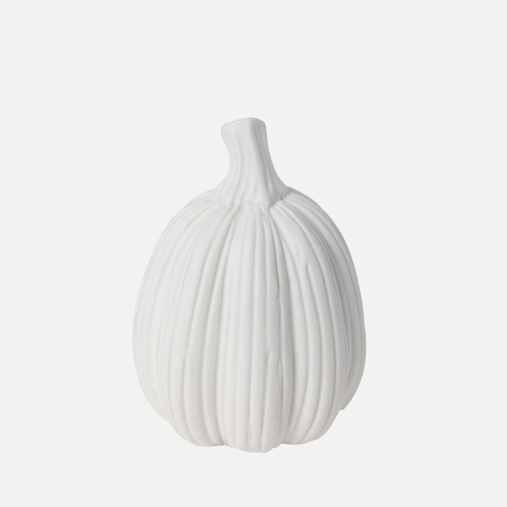 Storefactory Dekoobjekt Kürbis Tranhult Herbstdeko Keramik Weiß, Halloween deko – Bild 3 von 3