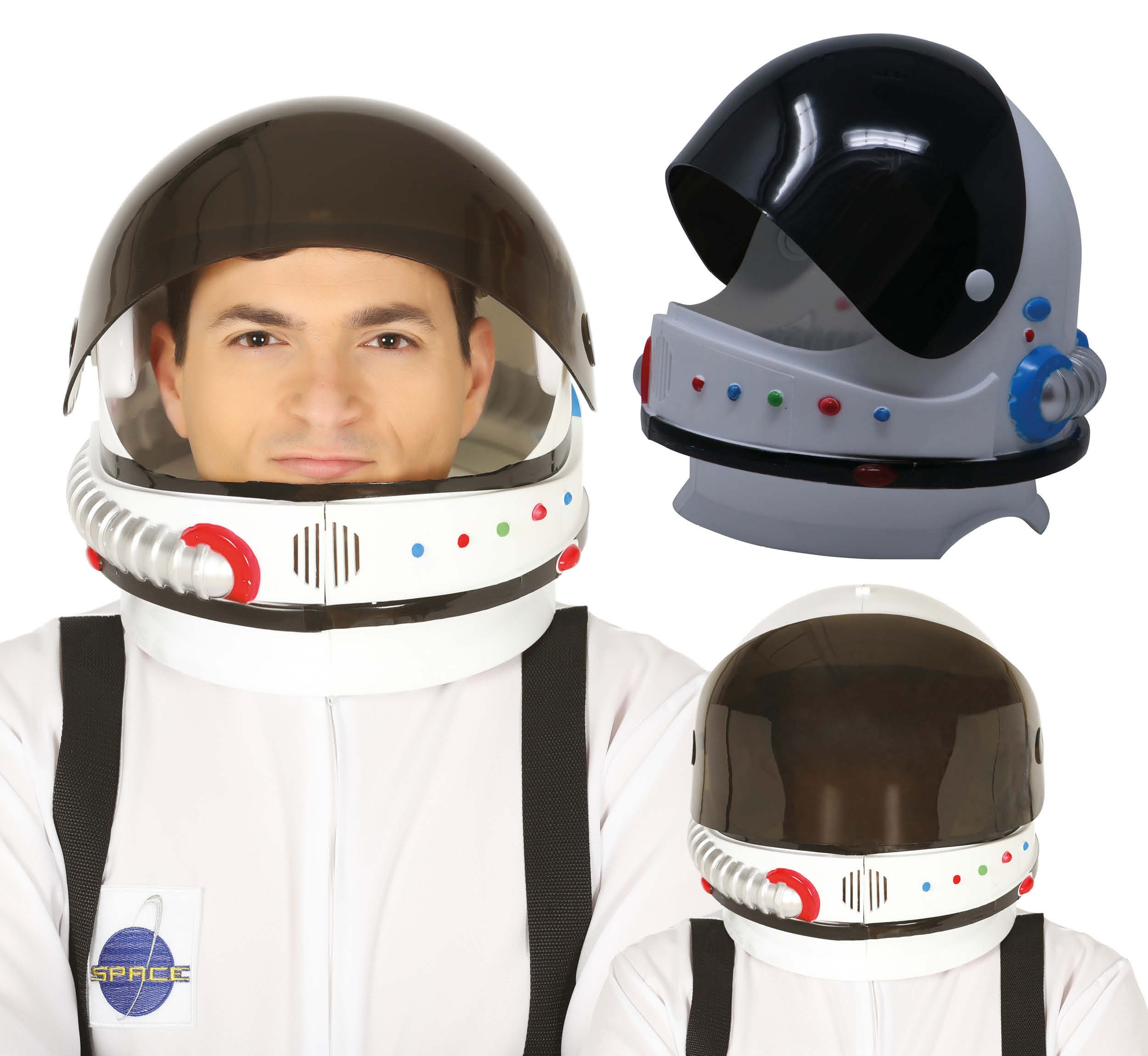 Fiestas Guirca Kostüm, Pilot Helm Astronaut Helm Raumfahrer Karneval Zubehör Kostüm Accesso