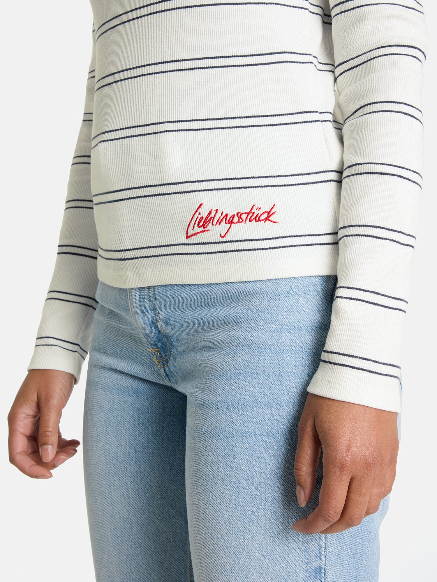 Lieblingsstück Langarmshirt SinaL mit Herzmotiv und Streifen