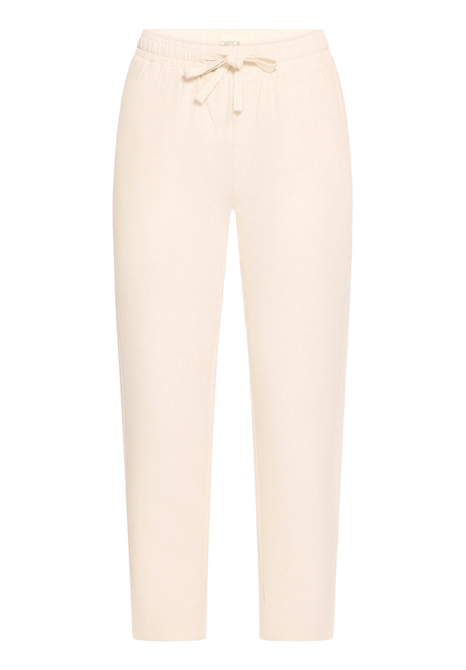 Cartoon Leinenhose Damen unifarben
