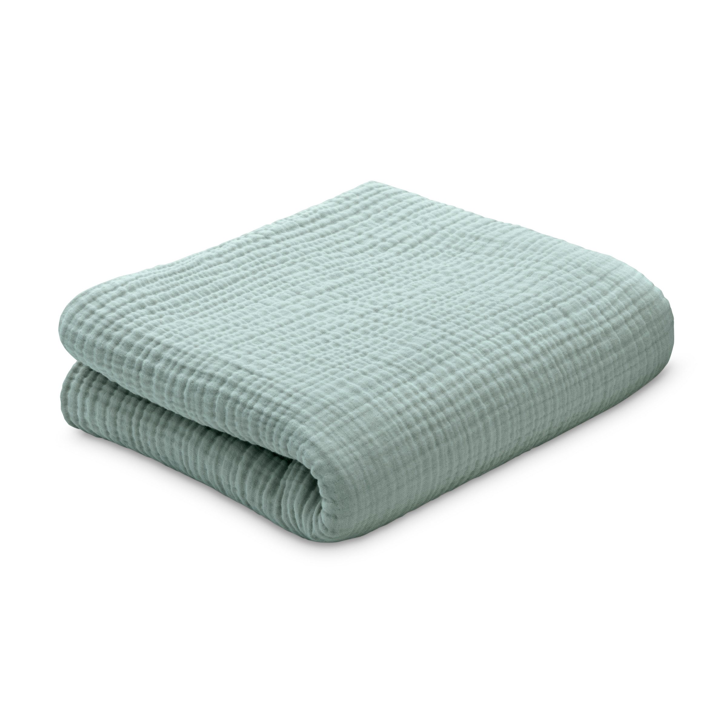 Ehrenkind Tagesdecke Sofadecke aus 100 % Bio-Baumwolle, 4-lagiger Musselin mit natürlicher Crinkle-Optik