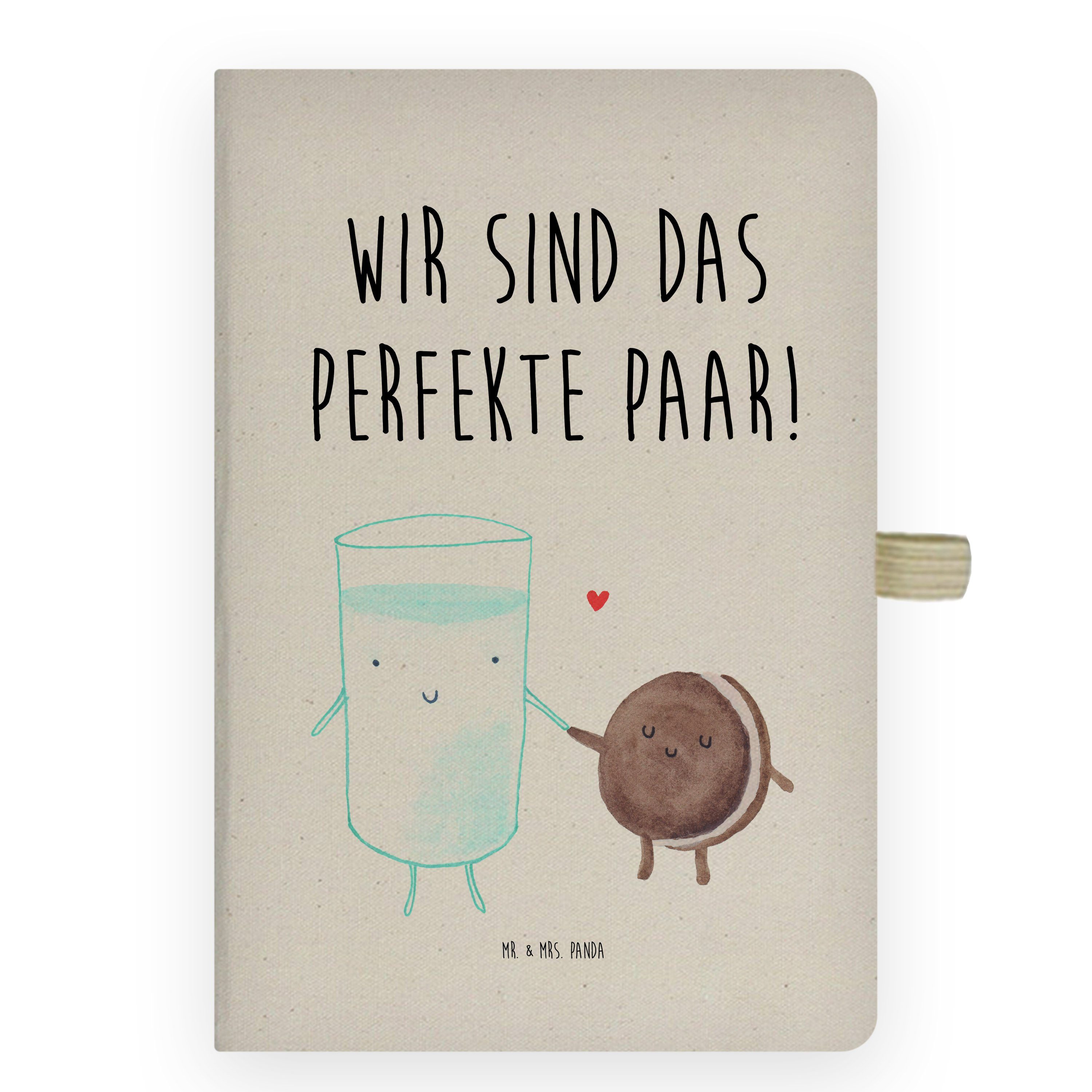 Mr. & Mrs. Panda Notizbuch »Milch & Keks Transparent Geschenk