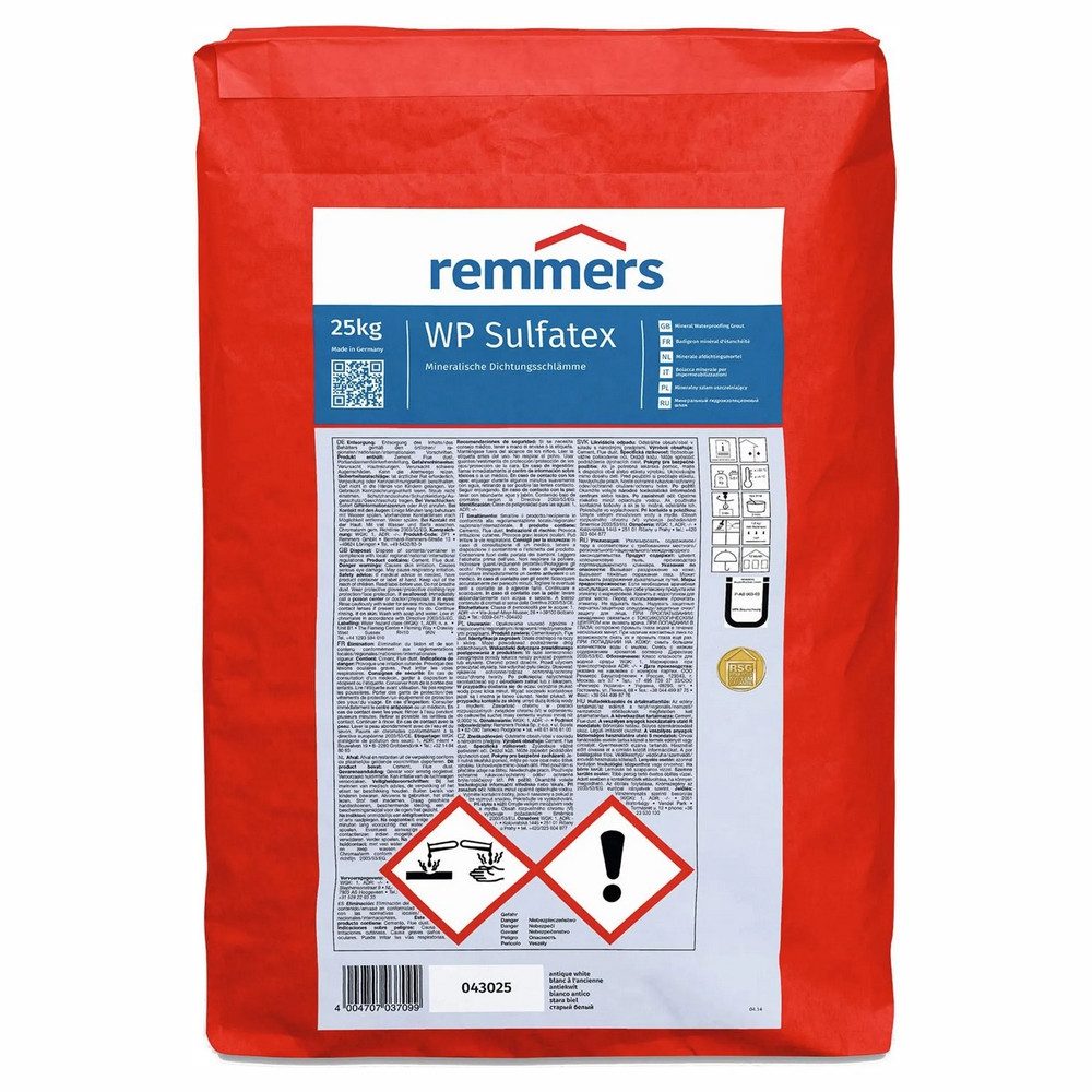 Remmers Zementputz Remmers WP Sulfatex Sulfatexschlämme Dichtschlämme 25 kg