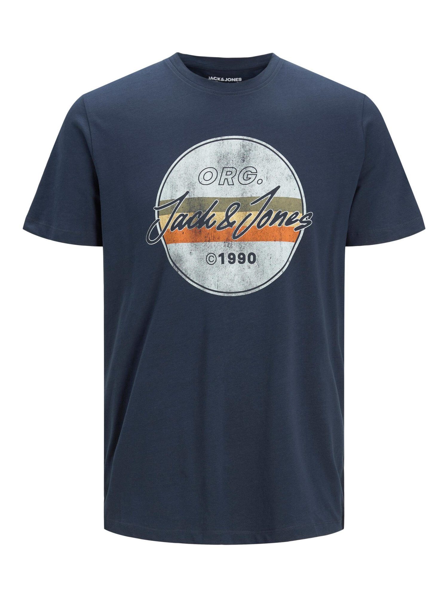 Rundhals SS T-Shirt mit T-Shirt Jones Shirt Jack CREW blau & TEE JORBRADY