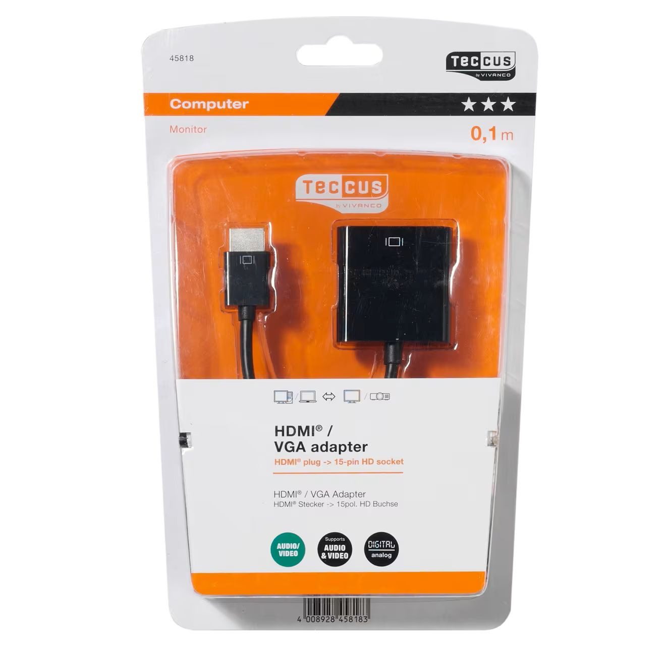 Vivanco Audio- & Video-Kabel, Hub / Splitter Box, Hub / Splitter Box, Zwei-Wege-Splitter