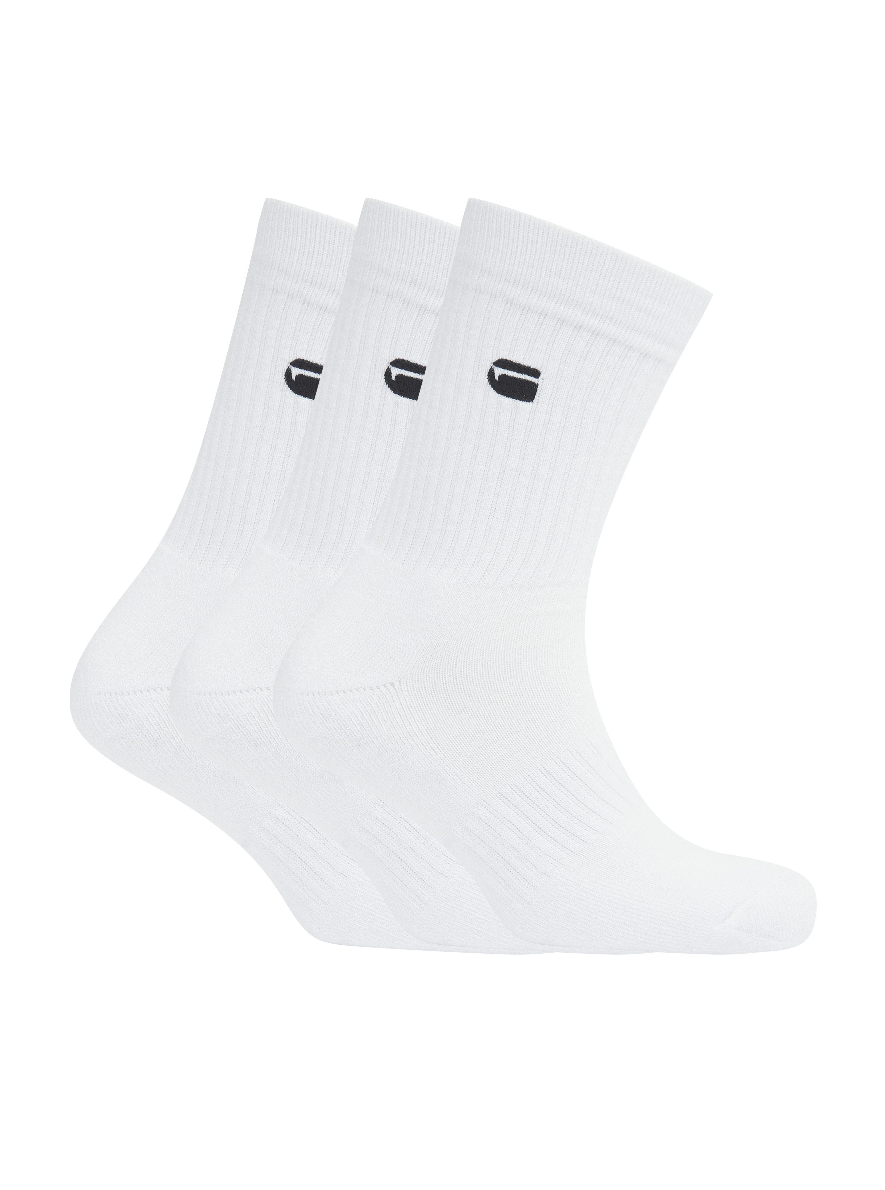 G-STAR Socken CLAY, 3 PACK SPORTS SOCKS (Packung, 3-Paar) unifarben, mit Labelstickerei