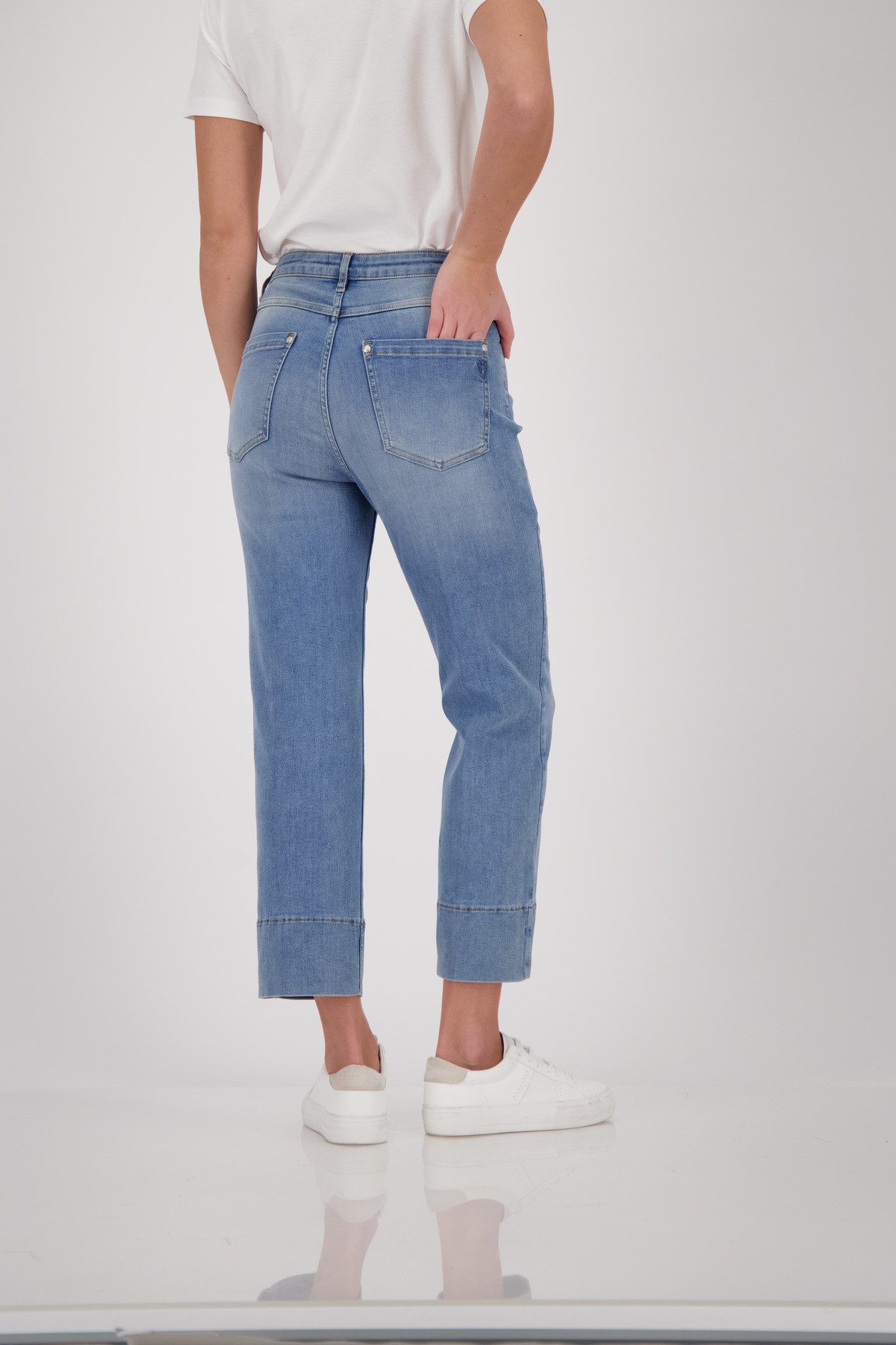 Monari 7/8-Jeans Jeans 64cm Regular fit mit Anhänger