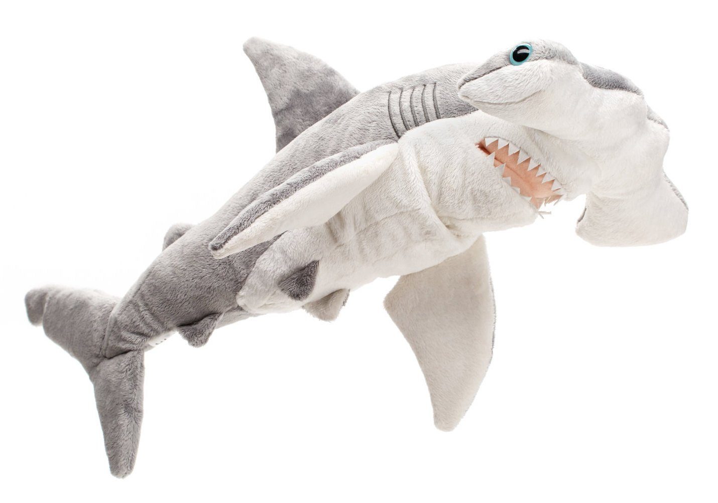 Uni-Toys Kuscheltier cm - - recyceltes Plüschtier, Hai zu 49 100 Plüsch-Fisch, % Hammerhai - Füllmaterial (Länge)