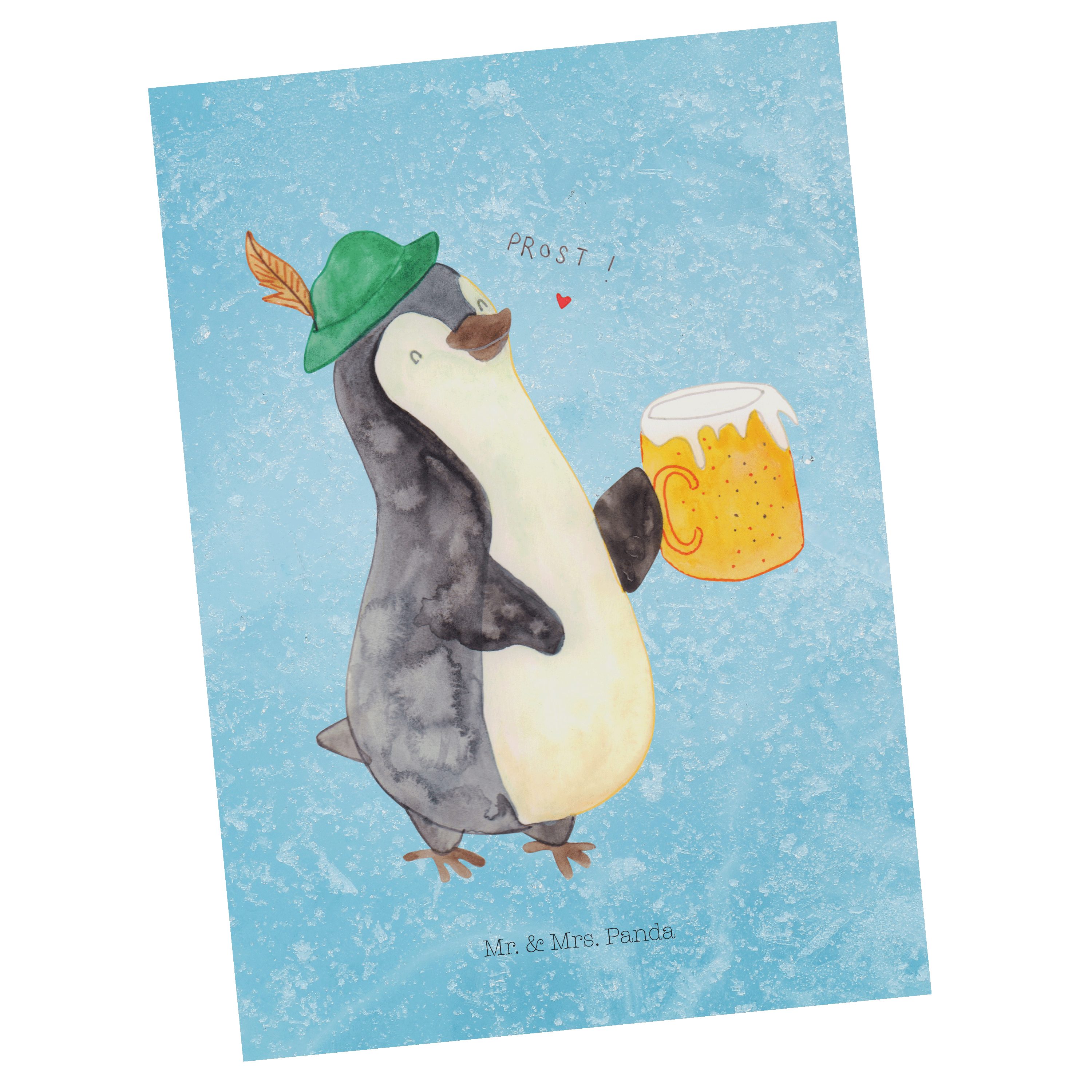 & Geschenkka Panda - - Bier Eisblau Pinguin Einladung, Geschenk, Mrs. Dankeskarte, Postkarte Mr.