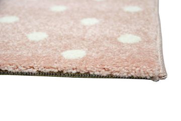 Kinderteppich Teppich Kinderzimmer Hüpfspiel Muster rosa grau, Carpetia, rechteckig, Höhe: 13 mm