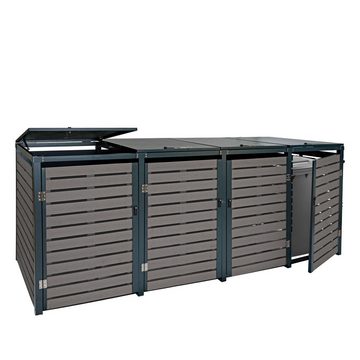 MCW Mülltonnenbox MCW-K14-4XL, Deckel von oben zu öffnen für leichtes Befüllen