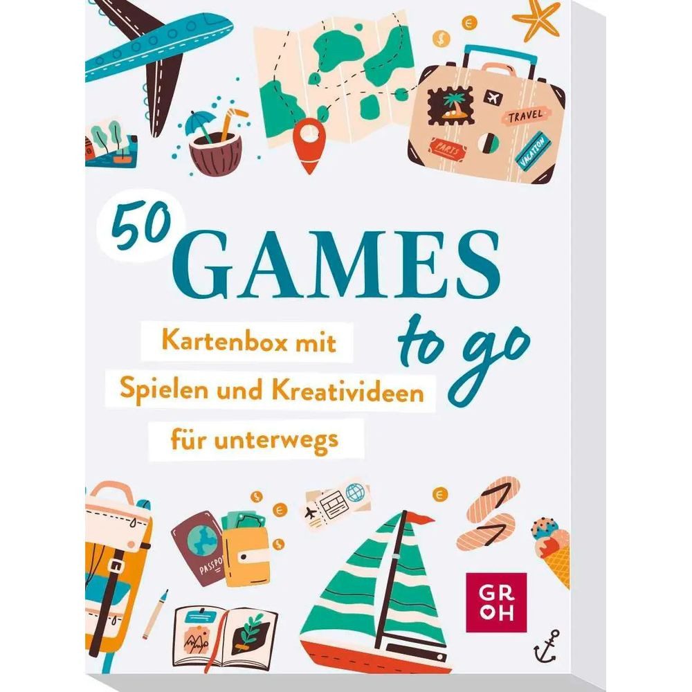 groh Verlag Spiel 50 Games to go - Kartenbox mit vielen Spielen und Kreativideen für...
