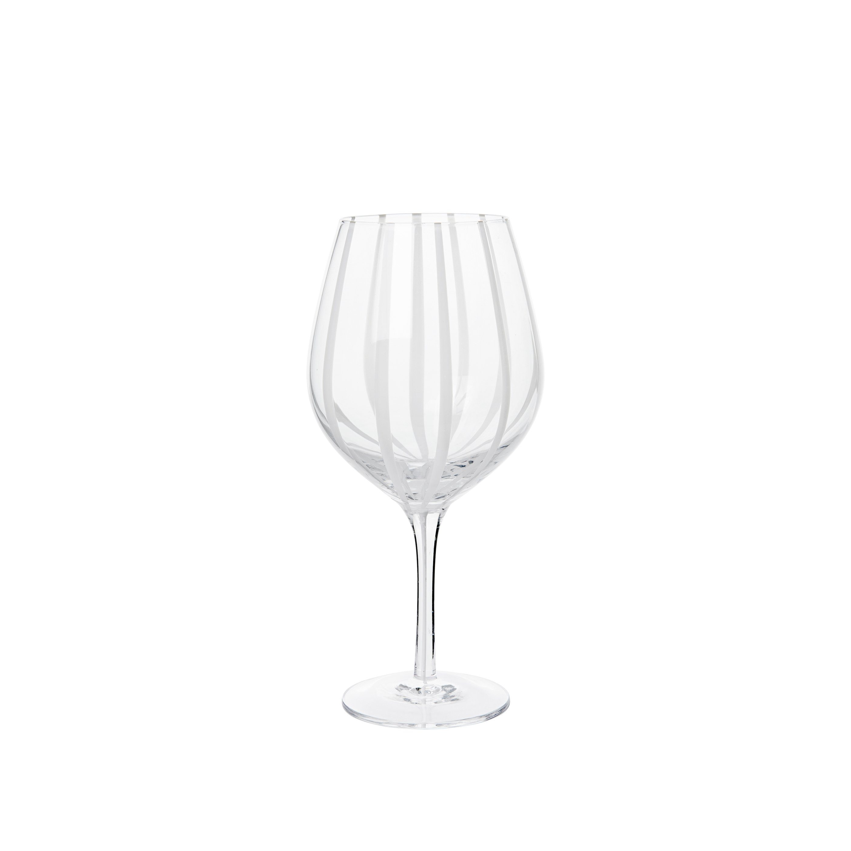 Broste Copenhagen Rotweinglas Broste Copenhagen Stripe Rotweinglas 0,65l, Glas