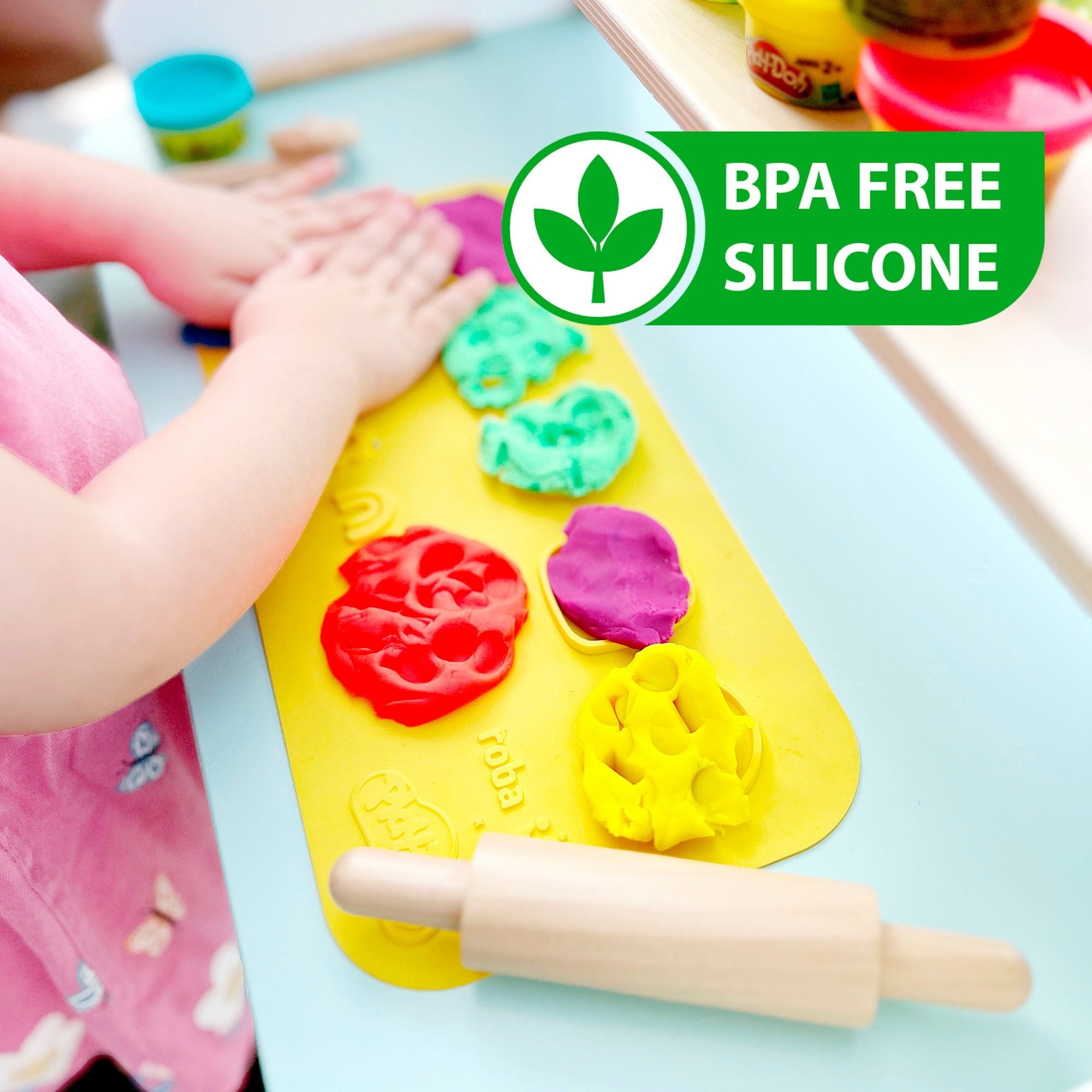 roba® Children's Seating Set Play-Doh, (Set), incl. 3D Creative Mat, Modeling Clay and Accessories