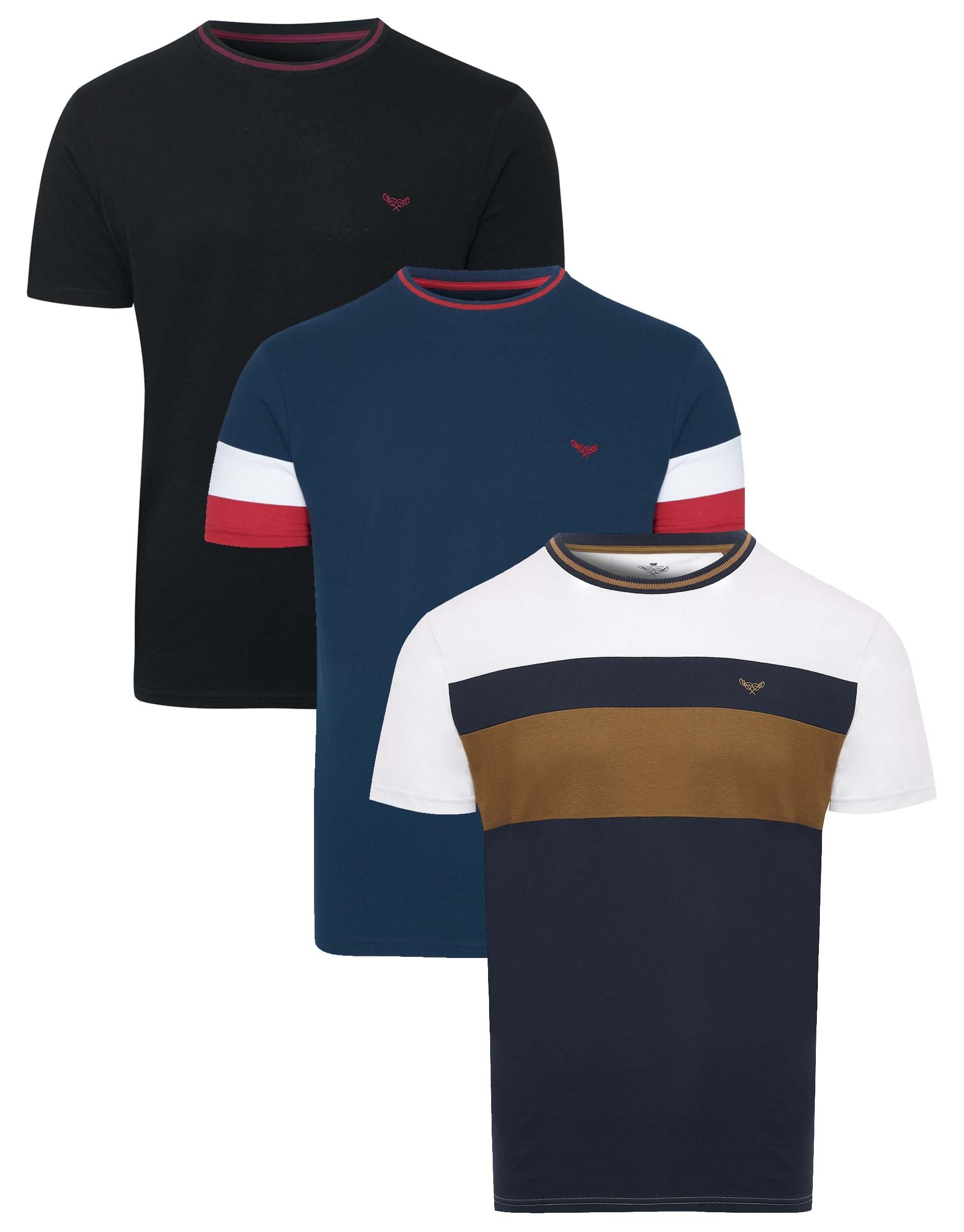 Threadbare (3-tlg) T-Shirt Sport Tee Mehrfarbig