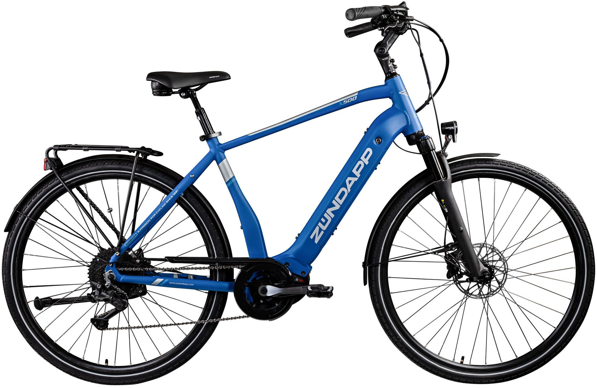 Zündapp E-Bike Trekkingrad X500, 11 Gang Shimano Deore Schaltwerk, Kettenschaltung, Mittelmotor, 500 Wh, Pedelec, Elektrofahrrad für Damen u. Herren