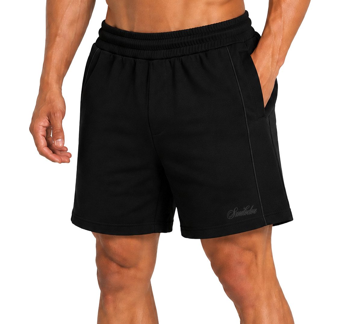Smilodox Shorts Calvento, kurze Hose Regular Fit, Baumwolle, Streetwear & Gym Kordelzug, Seitentaschen, lässig, für Sommer & Training