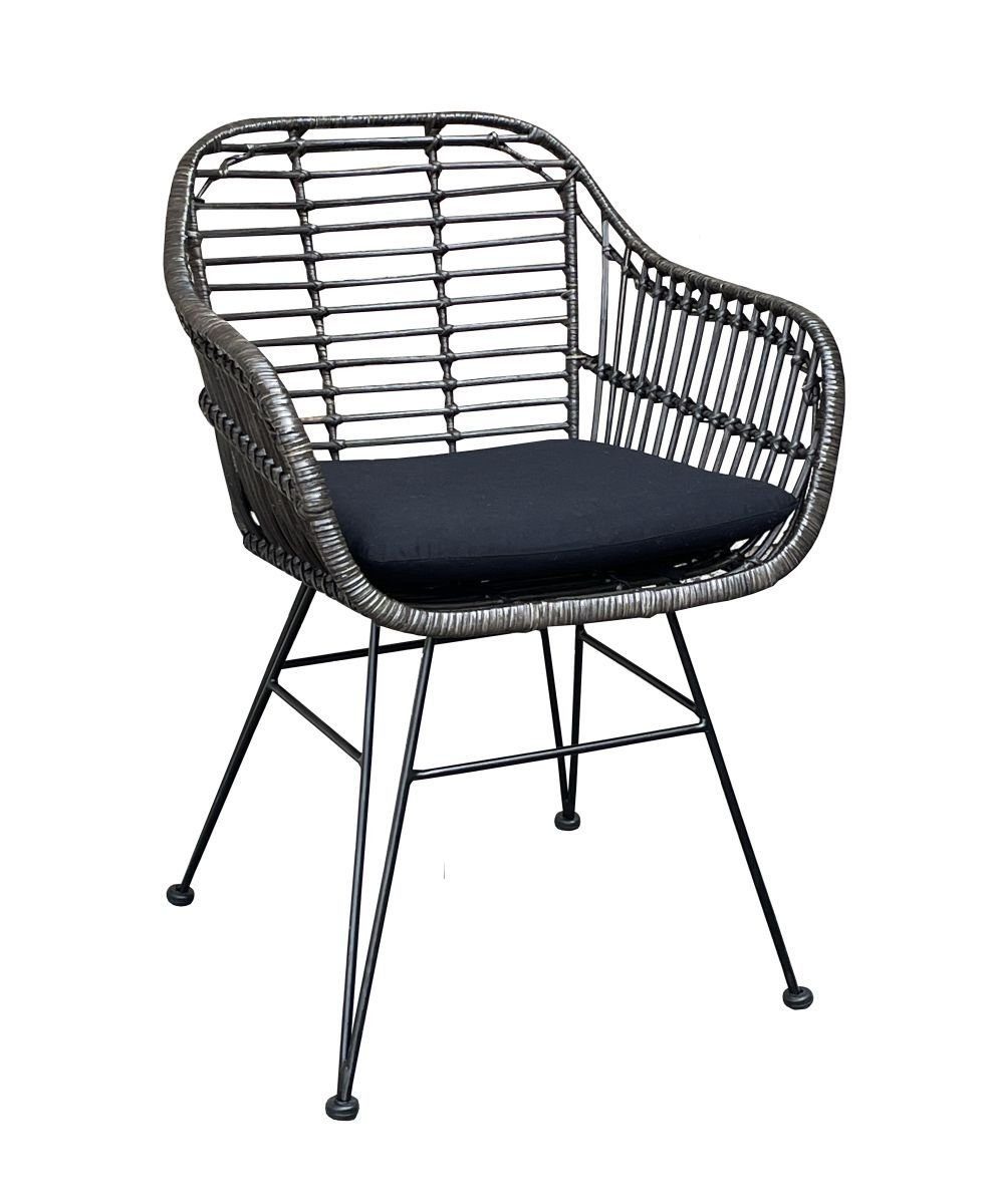 WOLF MÖBEL Esszimmerstuhl Tora, Rattan Sessel inkl. Kissen