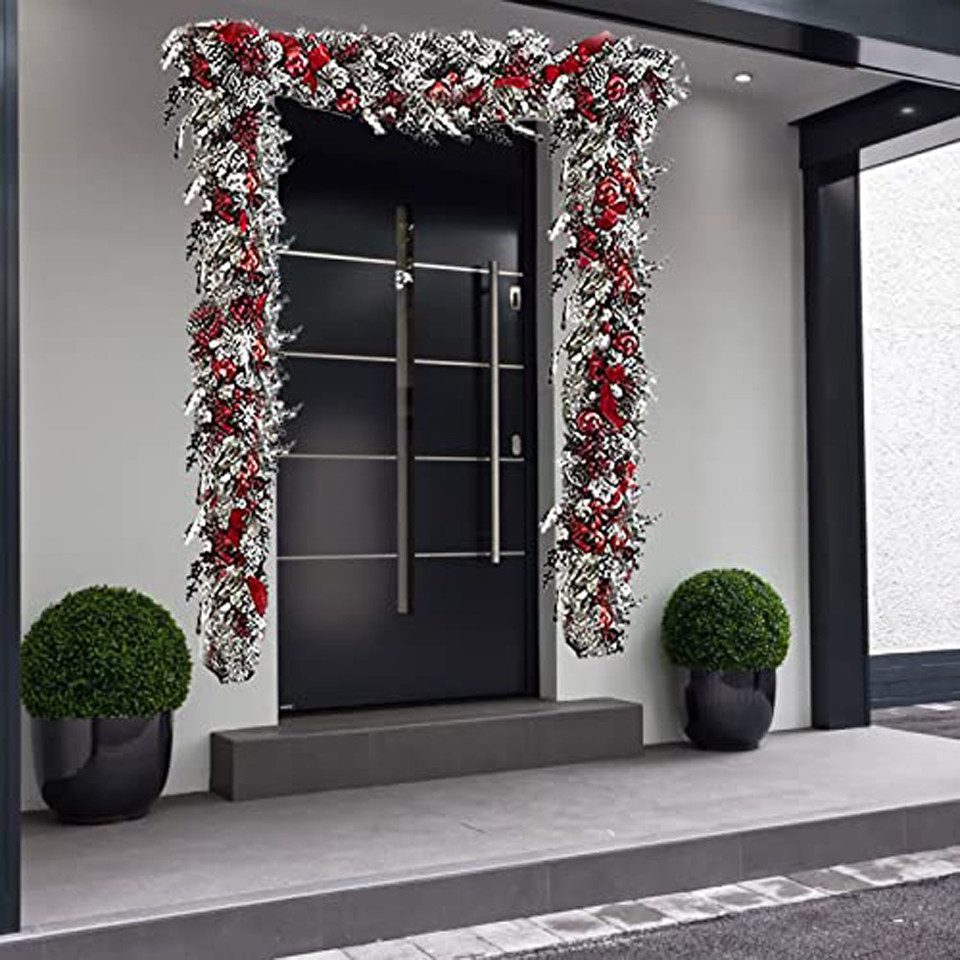 Kunstgirlande Weihnachtsgirlande Innen Außen Weihnachtsdeko Weihnachten, Bomiclss, Künstliche Girlande – Bild 3 von 5