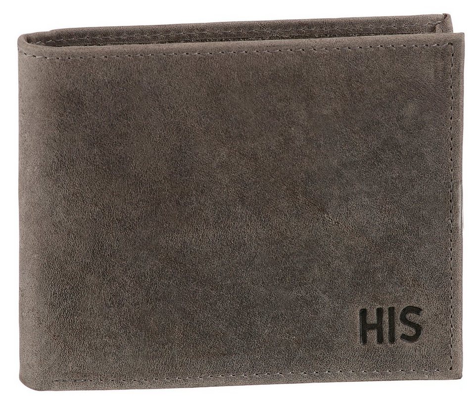H.I.S Geldbörse, aus weichem Leder, Münzfach mit Druckknopfverschluss
