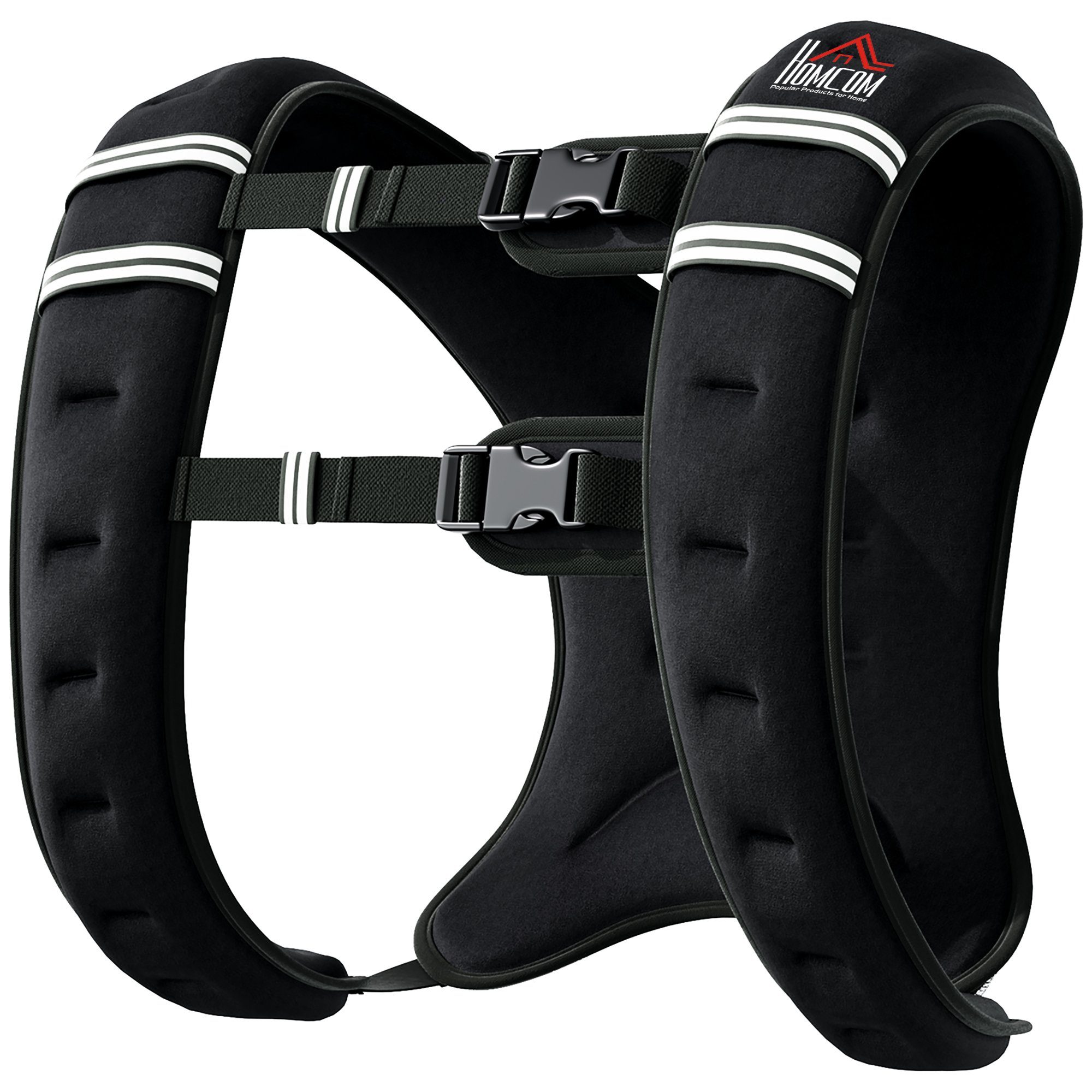 HOMCOM Gewichtsweste Trainingsweste Laufweste für Muskelaufbau, Fitness, (Gewicht Tranning, 1-tlg., 10 kg verstellbar für Gewicht Tranning), Schwarz 40 x 35 cm