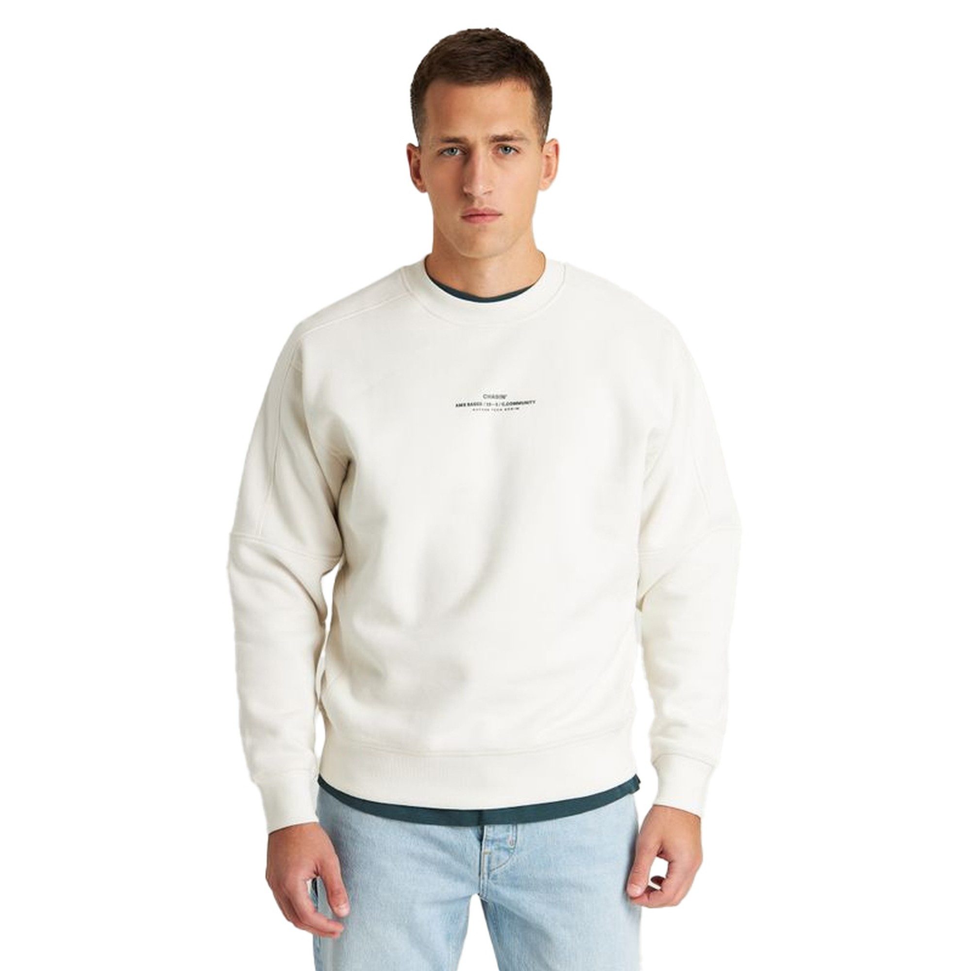 CHASIN' Sweatshirt Ido Sweat, weiß