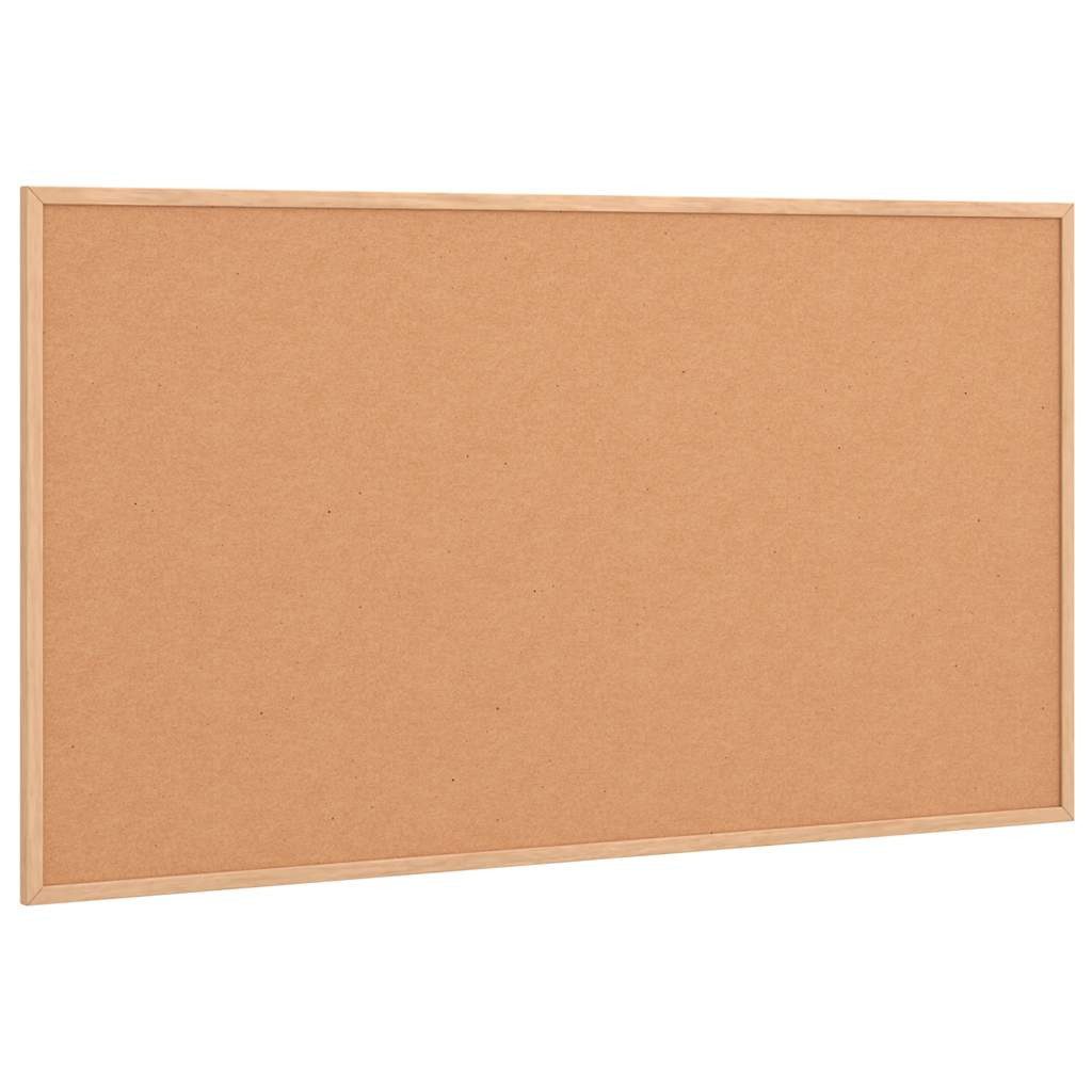 vidaXL Pinnwand Korktafel mit Rahmen aus massivem Kiefernholz 100 x 55 cm