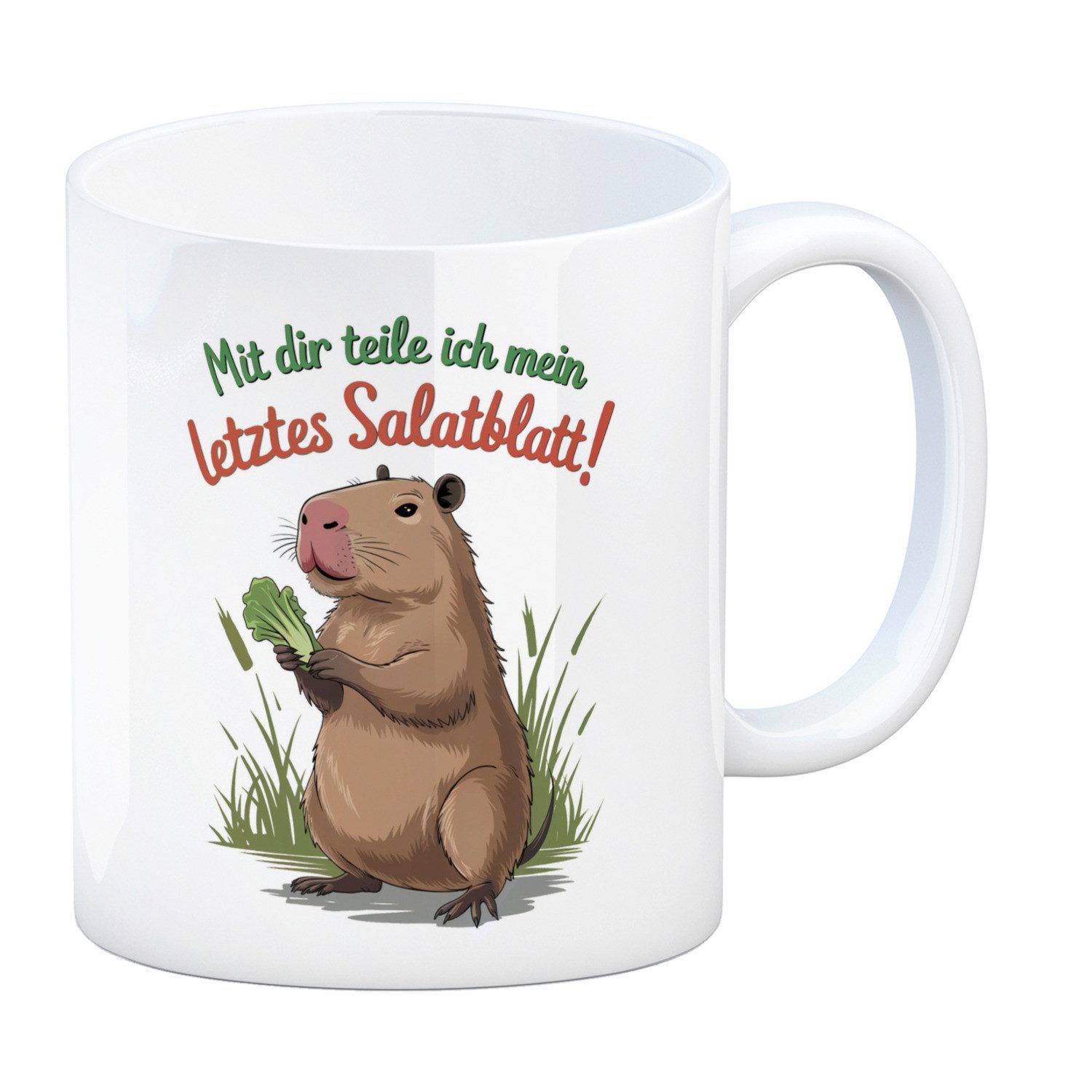 Tasse Cabybara - teile mein letztes Salatblatt Kaffeebecher