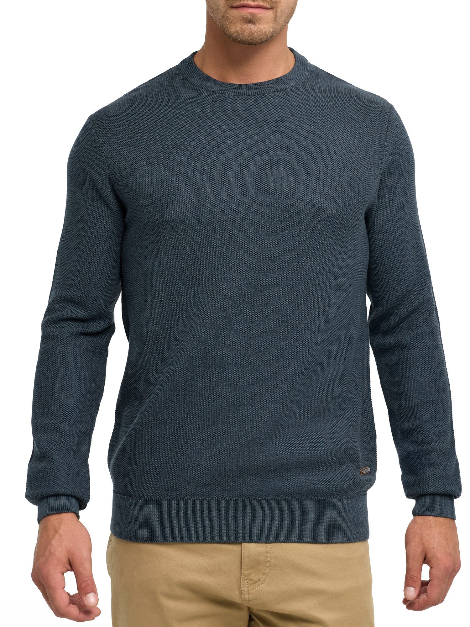 INDICODE Rundhalspullover INJexmon o-neck Baumwolle, regular fit