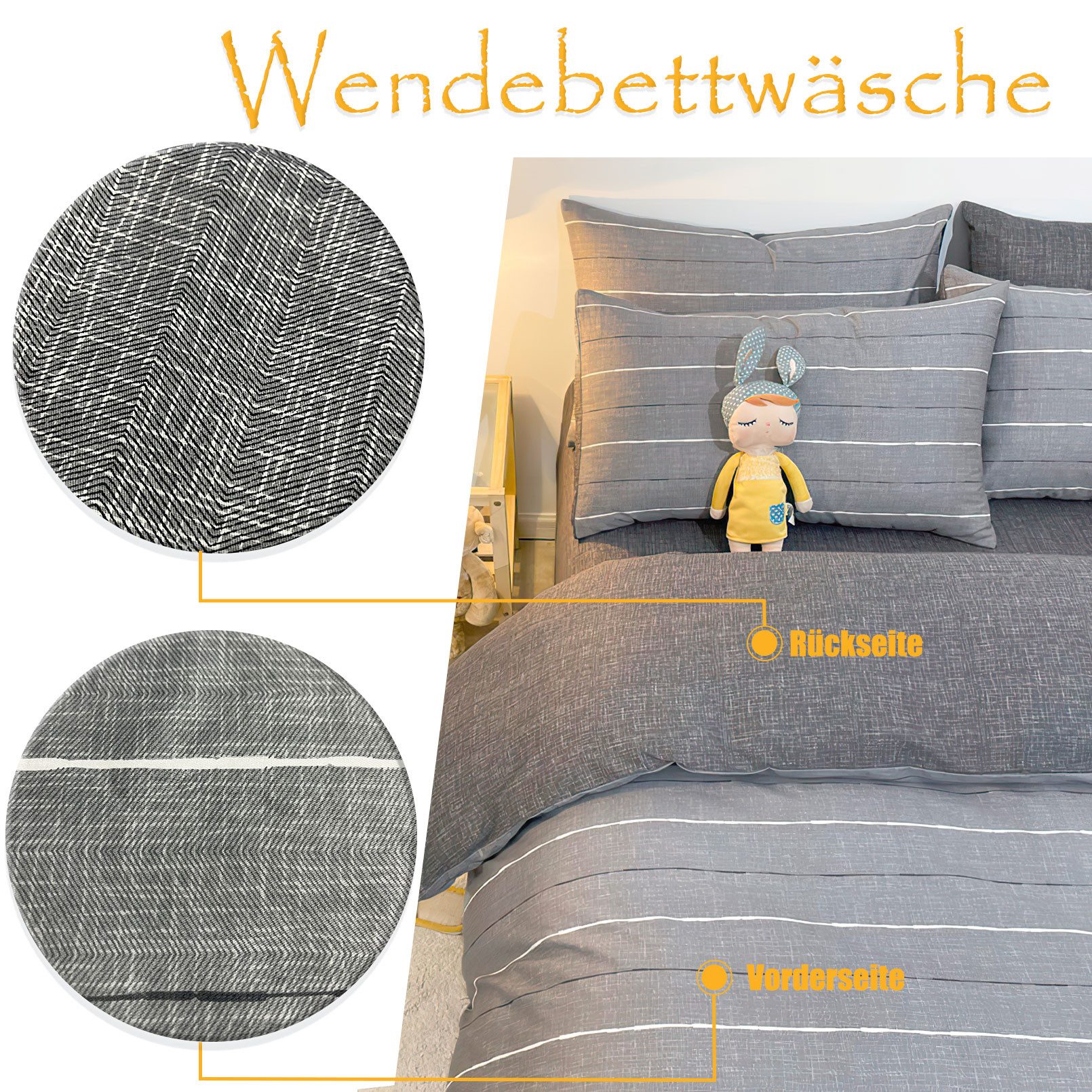 KEAYOO Bettwäsche BL, Baumwolle, 2 teilig, günstig online kaufen