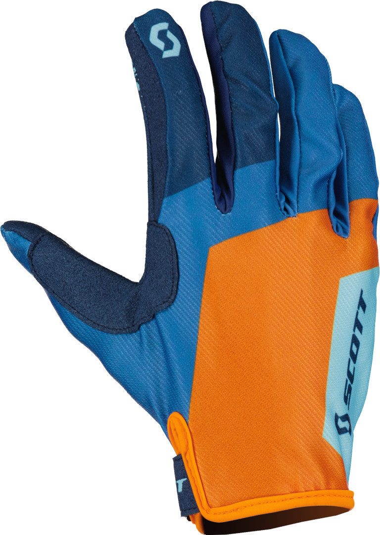 Scott Motorradhandschuhe 350 Race Evo Blau/Orange Motocross Перчатки