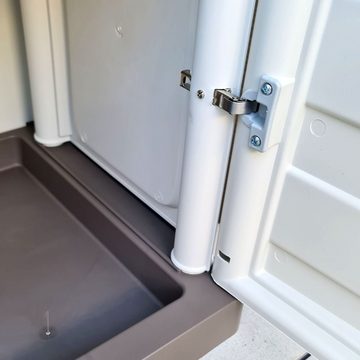 GarPet Garten-Geräteschrank Besenschrank Gartenschrank Kunststoff Putzschrank Wasserdicht Schrank