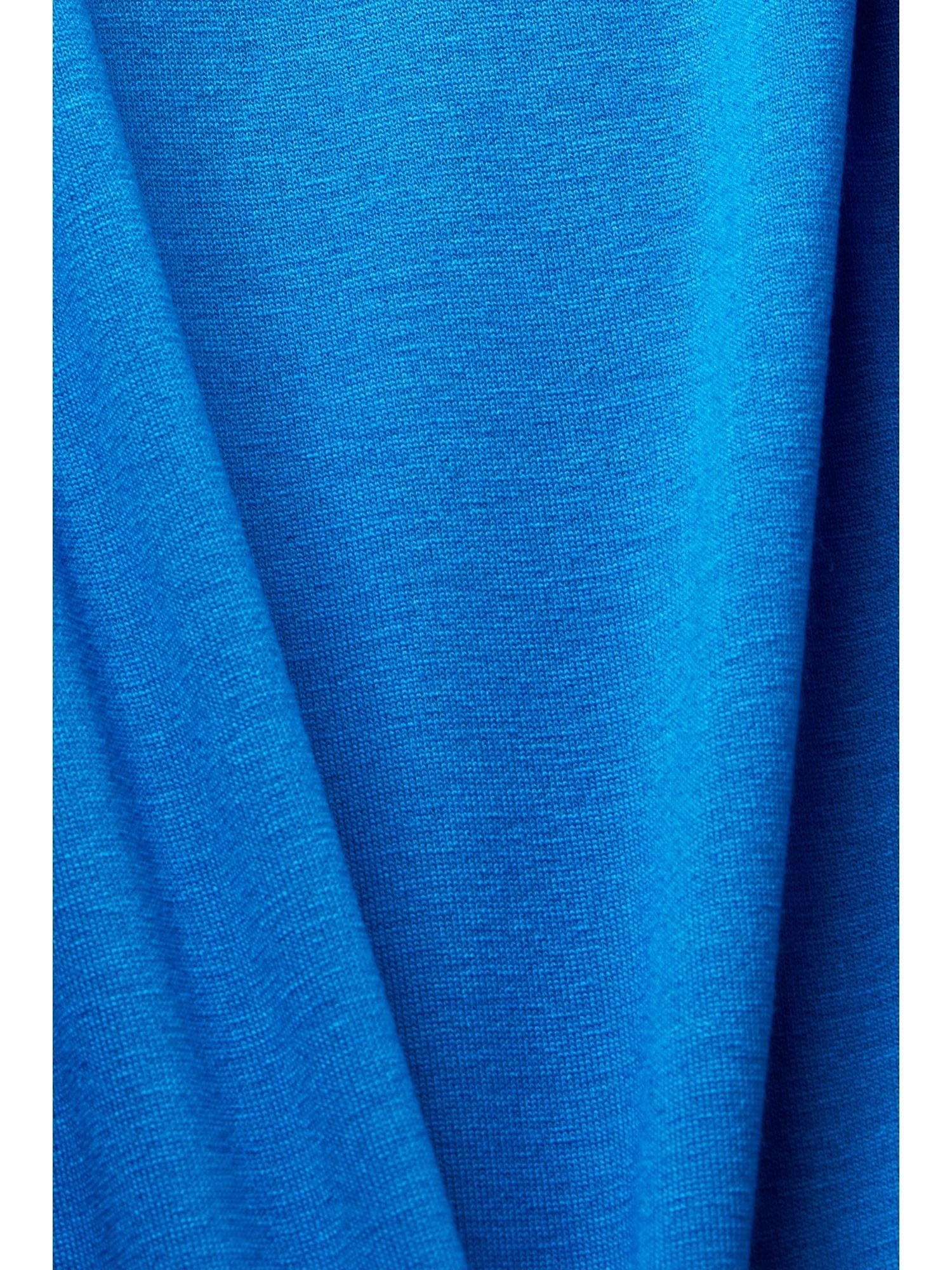 Esprit Midikleid Jersey-Midikleid Taillenbändern BLUE mit BRIGHT fixierten