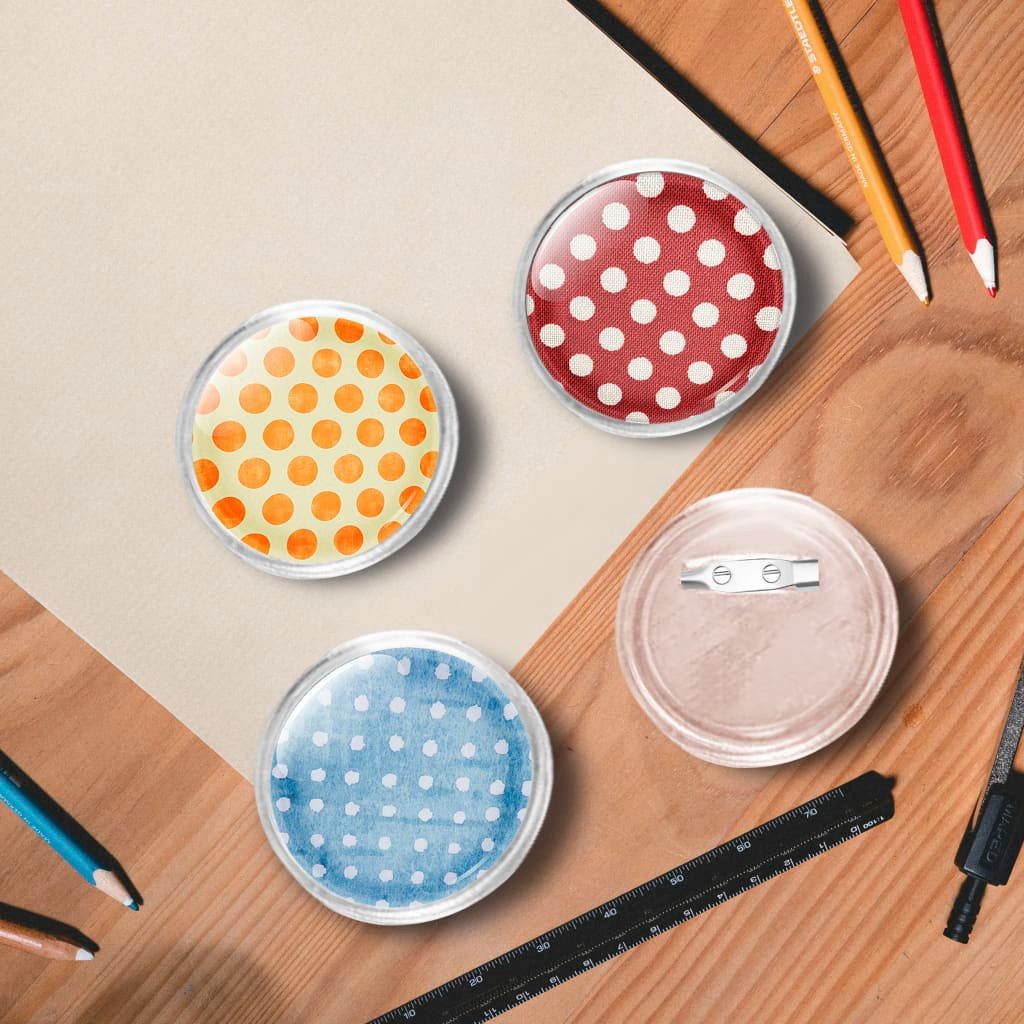 vidaXL Anstecknadel Set, Button-Set mit Anstecknadel 100 Stk. Acryl 44 mm