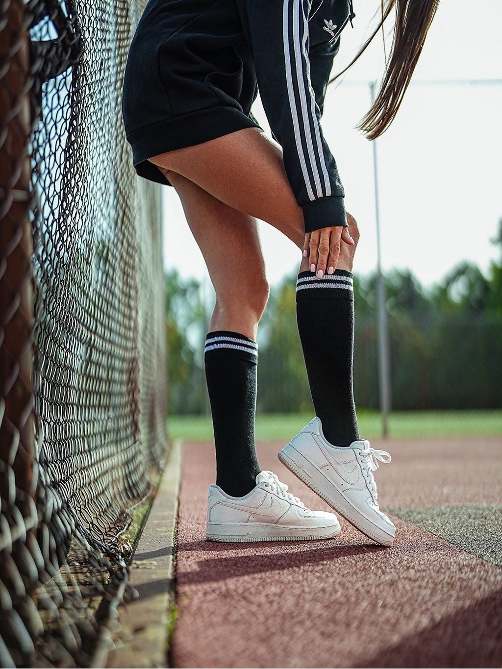 Lycille Kniestrümpfe Kniestrümpfe 37/41 aus Baumwolle mit Streifen im Bündchen