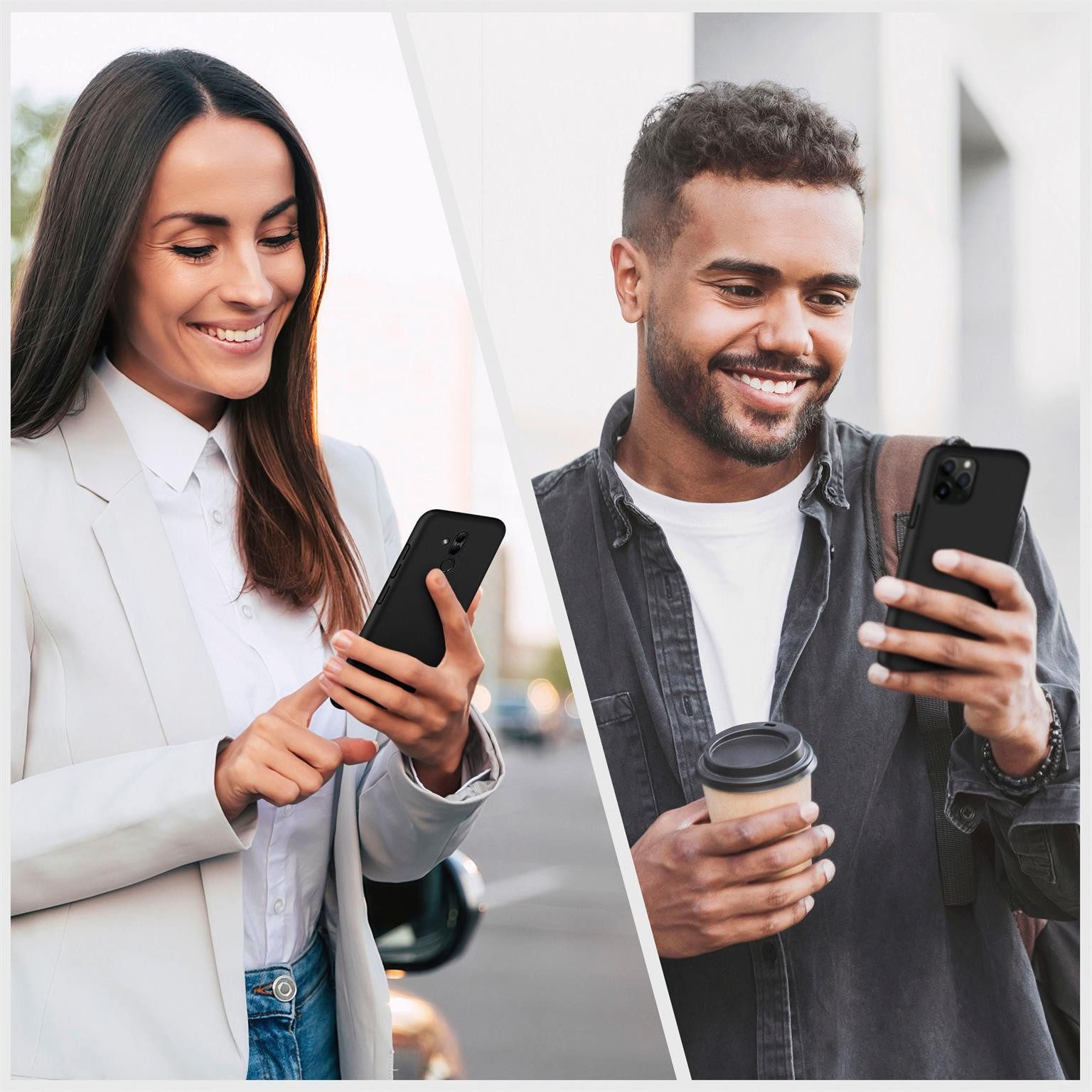 moex Handyhülle moex® Alpha Case für Huawei Mate 20 Lite, Hülle ultra dünn, Hardcase Back Cover, Schutzhülle Minimalistisch