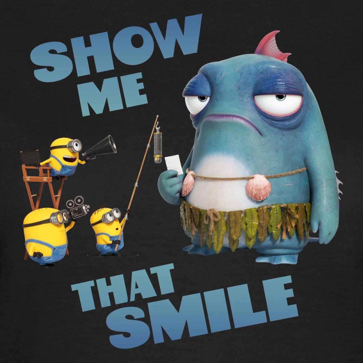 Spreadshirt T-Shirt Minions Show Me That Smile Phillip Frauen T-Shirt (1-tlg) Slim Fit, fällt klein aus