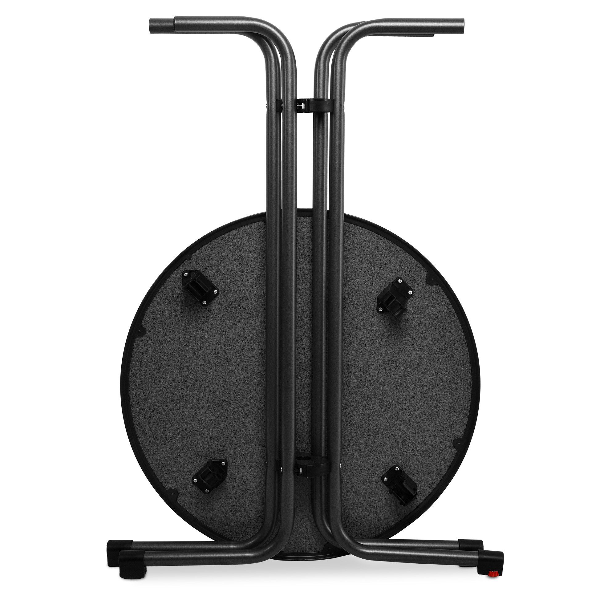 Beautissu Stehtisch Outdoor Stehtisch Bellini, klappbar, Ø60cm, Schwarz, wetterfest – kratzfest