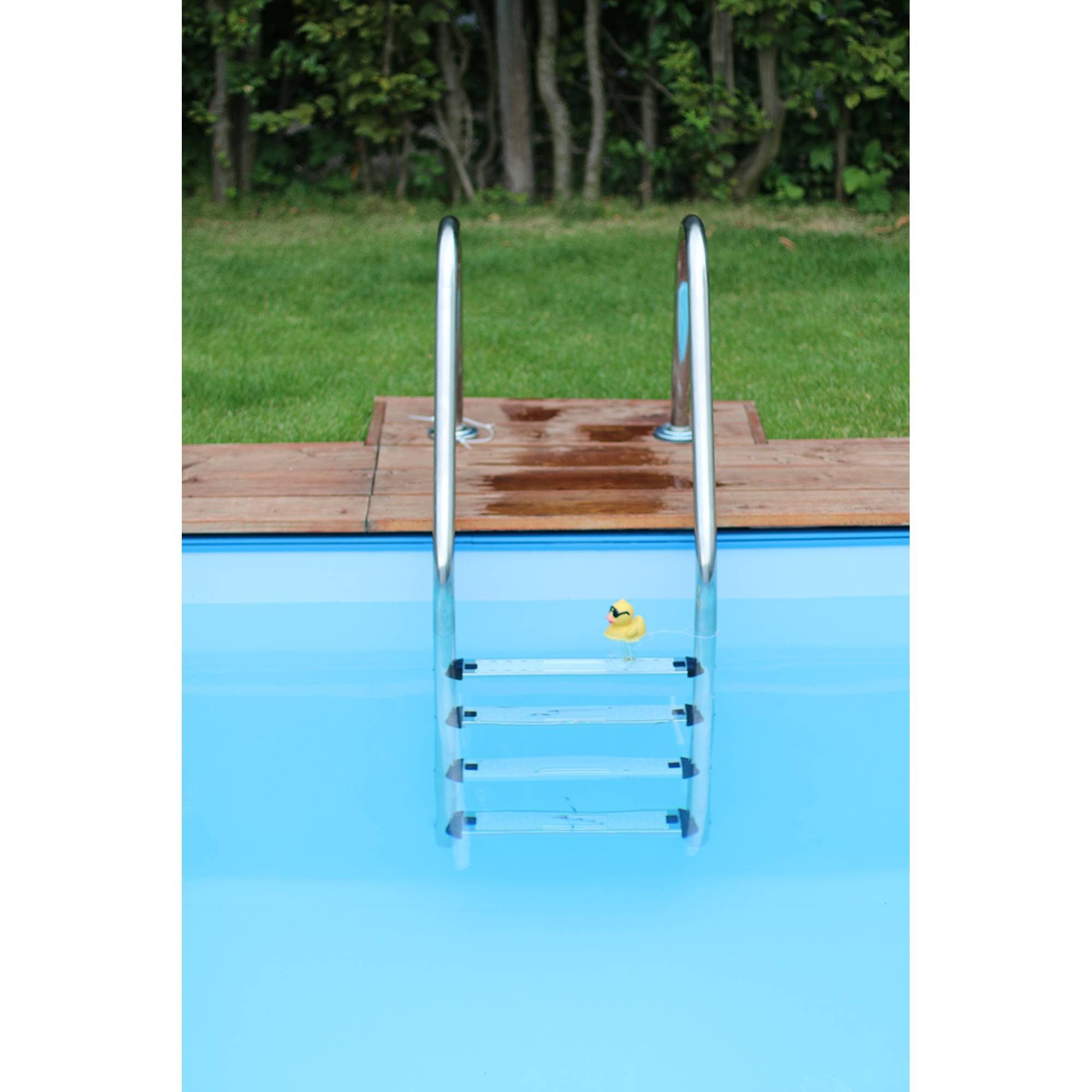 SUMMER FUN Poolleiter Poolleiter Edelstahl für Tiefbecken mit 120 cm höh  (Komplett-Set)
