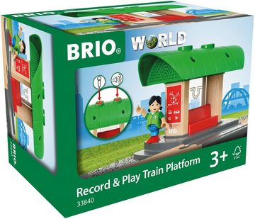 BRIO® Spielzeugeisenbahn-Gebäude BRIO® WORLD, Bahnhof mit Aufnahmefunktion, FSC®- schützt Wald - weltweit