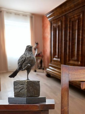 Aubaho Skulptur Bronzeskulptur Vogel im Antik-Stil Bronze Figur Statue 20cm