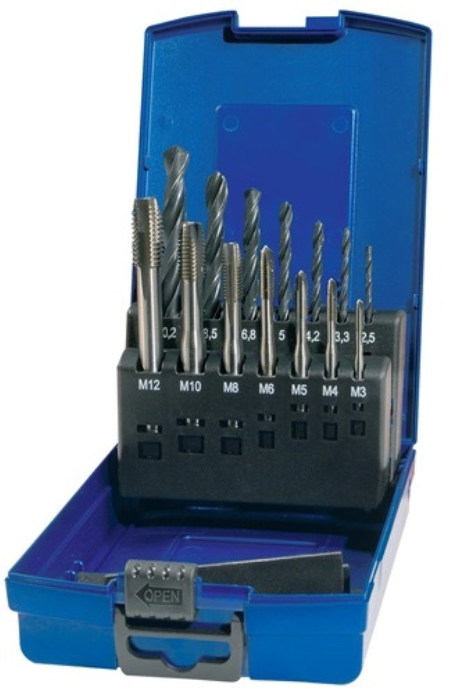 PROMAT Дрельsatz PROMAT Maschinengewindebohrersatz DIN 371/376 Form B-VA M3-M12 HSS-Co