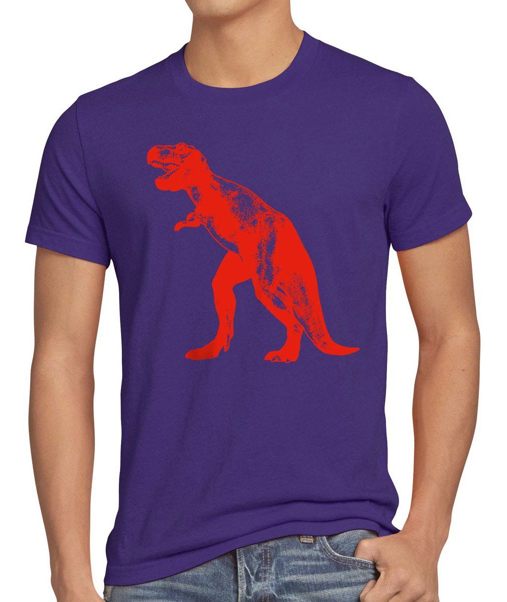 T-Shirt bang Cooper Theory Sheldon Rex Dino Print-Shirt style3 Evolution Herren Dinosaurier big lila