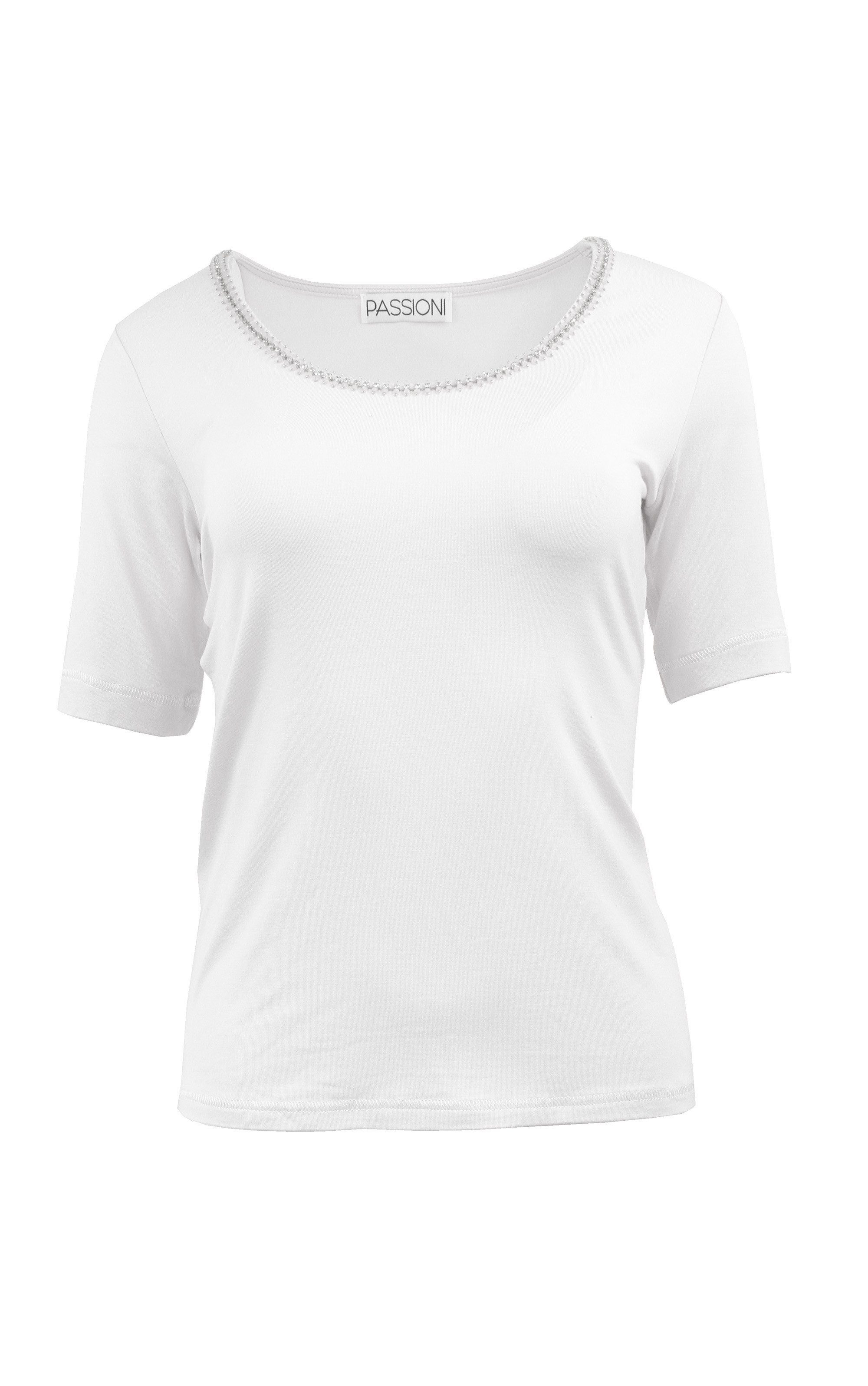 Passioni T-Shirt mit Kristalldetails günstig online kaufen